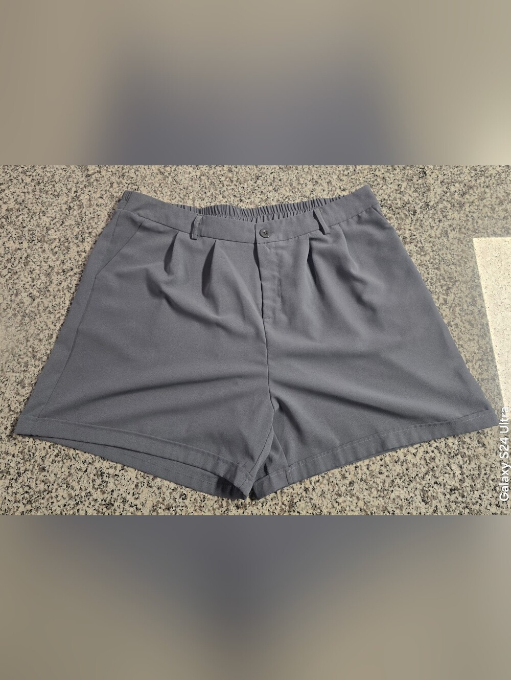 Women's Classic Grey Pleated Shorts